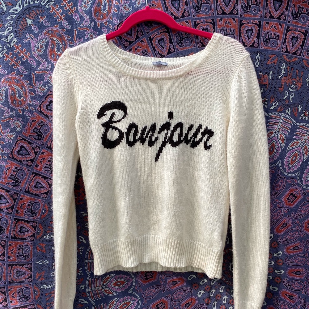 “Bonjour” Sweater